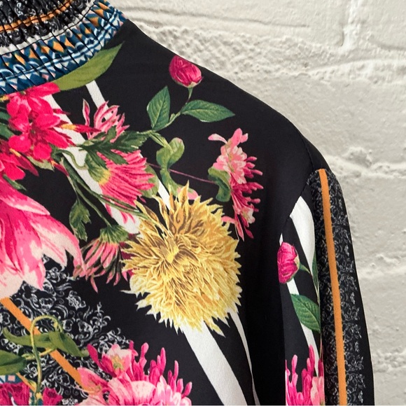 Jealous Tomato Long Sleeve Bright Printed Blouse Balloon Sleeve Chic Stylish - Picture 4 of 16